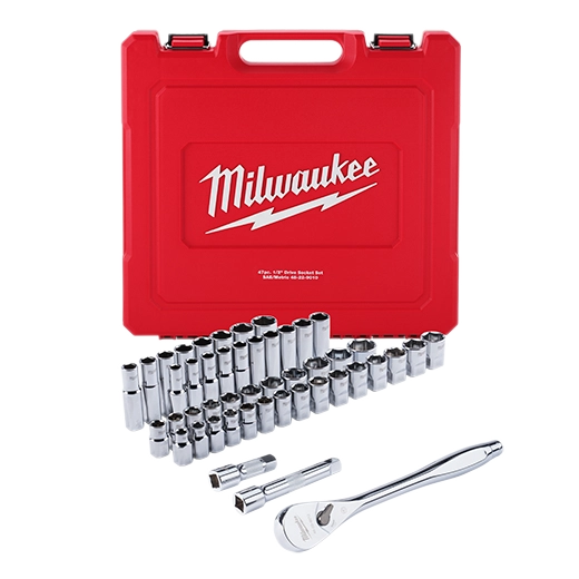Juego de dados 1/2" 47 piezas Milwaukee 