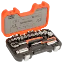 Juego de dados de 3/8" con puntas de 1/4" 34 piezas Bahco