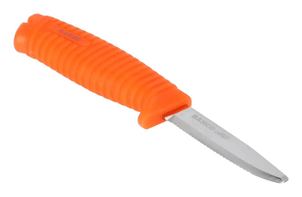 Cuchillo de rescate flotante con mango fluorescente Bahco
