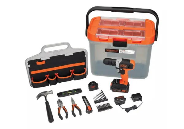 Set de Taladro inalámbrico + Maleta + 29 piezas Black & Decker 