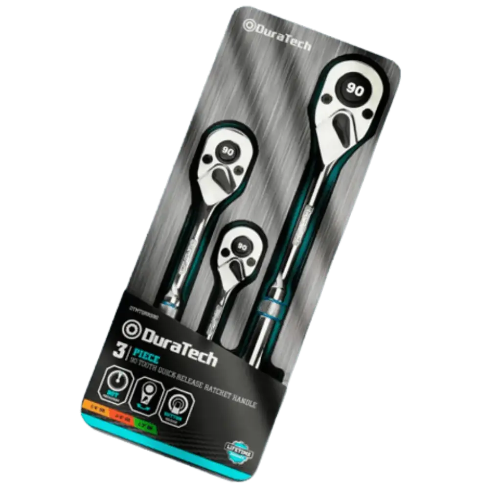 Set 3 Chicharras 1/4", 3/8", 1/2" Duratech