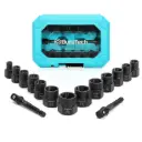 Set de 15 piezas de dados extractores de alto impacto Duratech 
