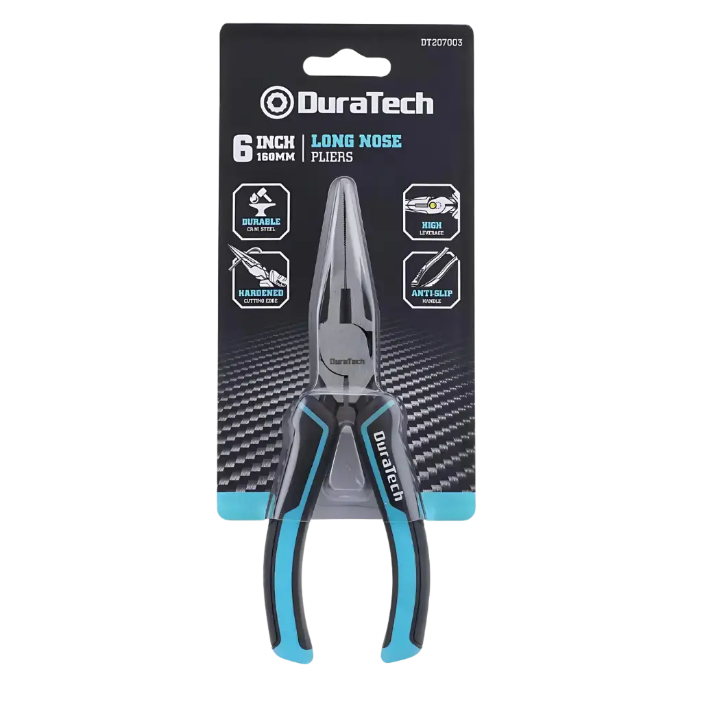 Alicates punta larga 6"160mm/8"200mm Duratech