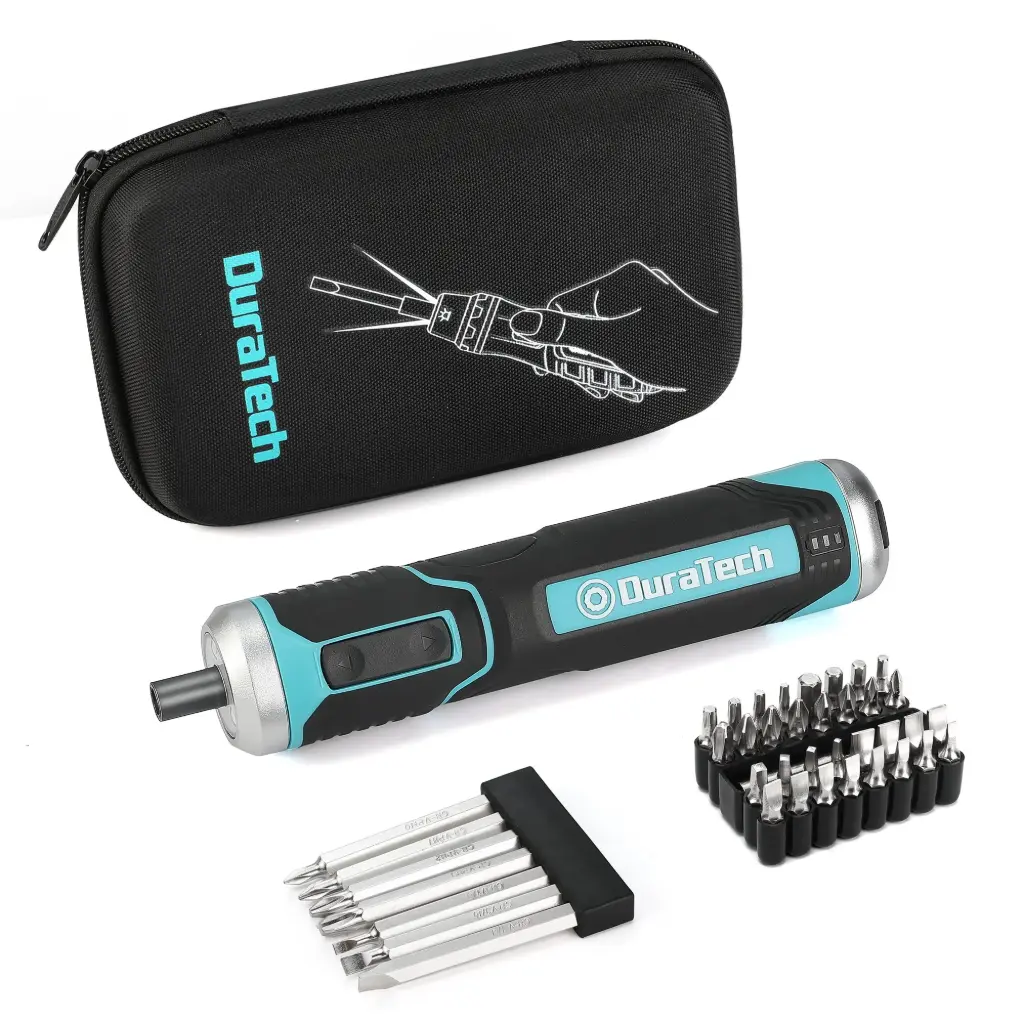 Set destornillador inalámbrico con puntas intercambiables Duratech