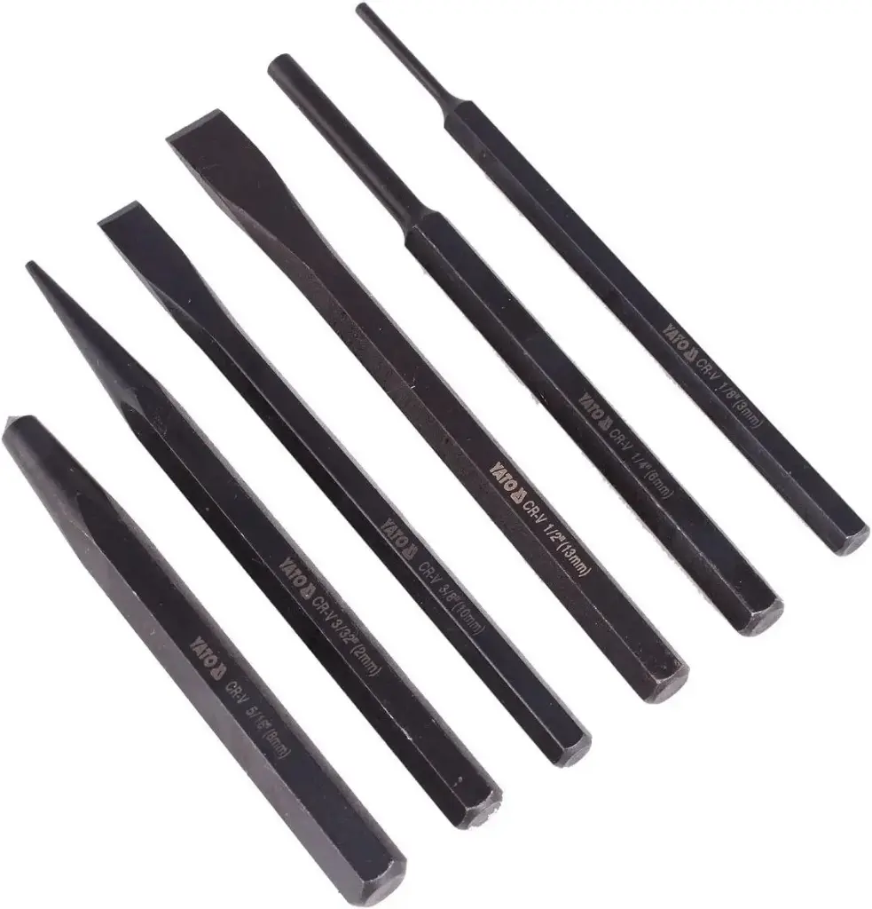 Juego de cincel y punteros 6 piezas Yato 