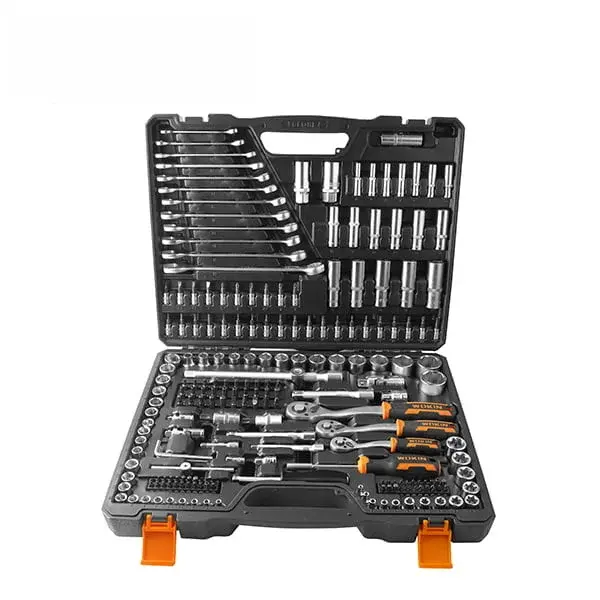 Maleta de Dados con Chicharra 1/2", 3/8" y 1/4" 215 piezas Wokin