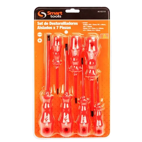 Juego de Destornilladores PH/PL Aislados 1000v 7 Piezas Smart Tools 