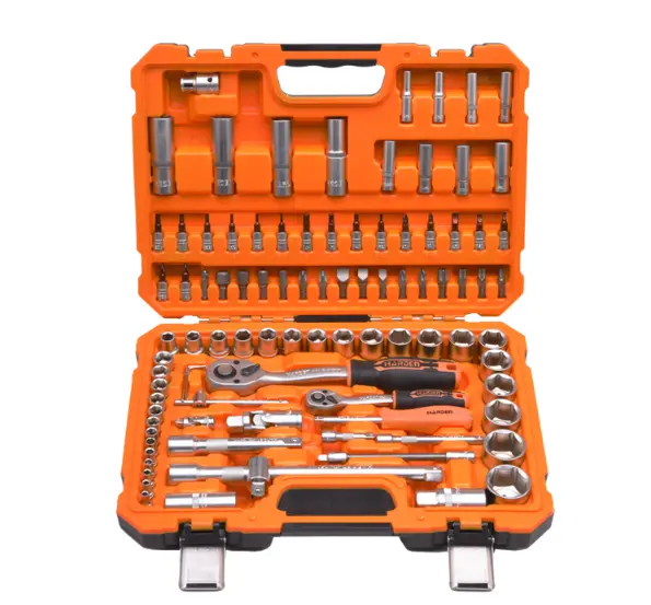 Maleta Con Set De Dados 1/2" y 1/4" + Chicharras 94 Piezas Harden