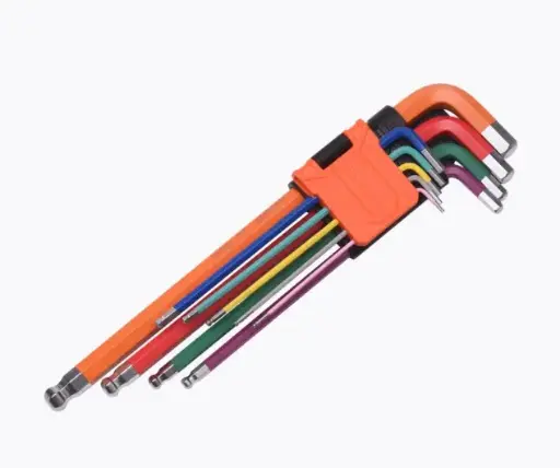 [540615] Llave Allen Punta Bola Harden Extra Larga 9 Piezas