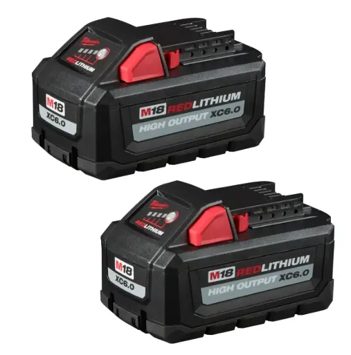 [48-11-1862] Kit 2 Baterías de ion litio Milwaukee 18V Redlithium 6.0 Ah