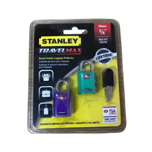 [S822-077] Set Candados Stanley TRAVELMAX 20mm
