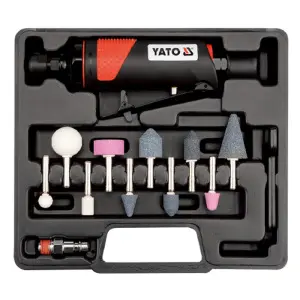 [0964] Esmeril neumático recto con kit de piedras Yato