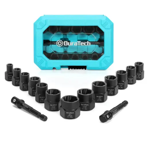 [DT404043] Set de 15 piezas de dados extractores de alto impacto Duratech 