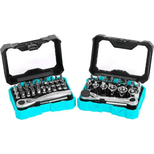 [DT404028] Juego de 56 llaves con chicharra 1/4" Duratech 