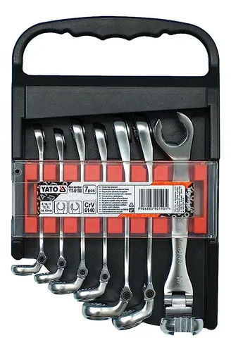 [YT-0190] Juego de llaves nipleras flexibles 7 piezas Yato