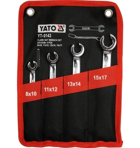 [YT-0143] Juego de llaves nipleras 4 piezas Yato