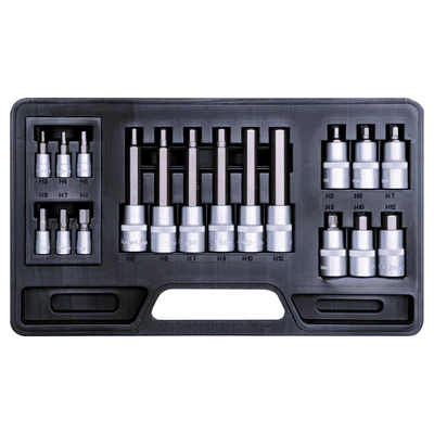 [YT-7752] Maleta de dados Allen 1/2" 1/4" 18 piezas Yato