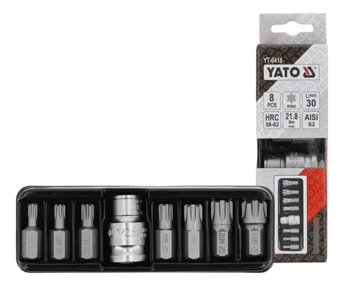 [YT-0418] Maleta de Dados Ribe 1/2" 8 piezas Yato