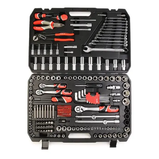 [YT-38941] Maleta de Dados 1/2"-1/4" 3/8" con Herramientas. 225 Piezas Yato