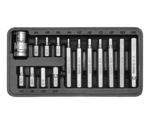 [YT-0419] Maleta de Puntas Ribe con Adaptador 1/2" 15 piezas Yato